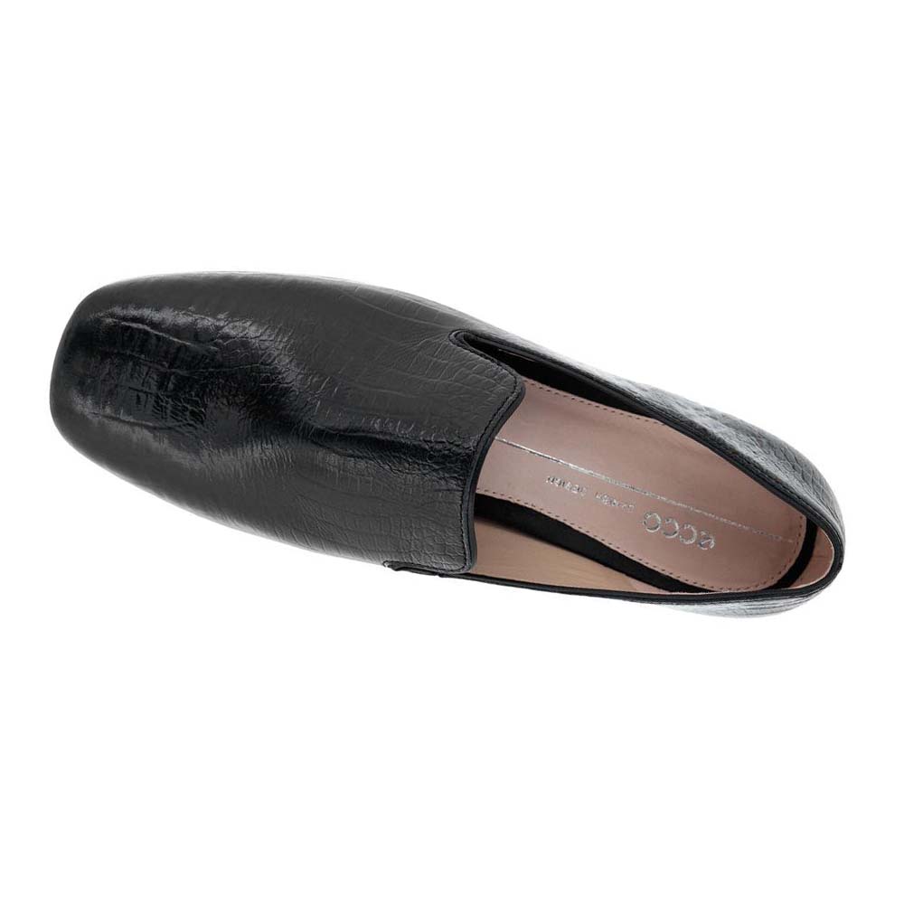 Ecco Anine Squared Smoking Loafers Dame Svarte | NO 154GSO